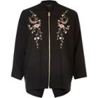 River Island Womens Embroidered Lightweight Bomber