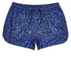 River Island Mensblue Leopard Print Short Swim Shorts