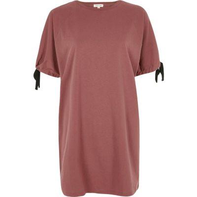 River Island Womens Tie Sleeve Oversized T-shirt