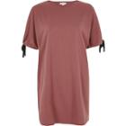 River Island Womens Tie Sleeve Oversized T-shirt