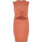 River Island Womens Rust Twist Front Tunic