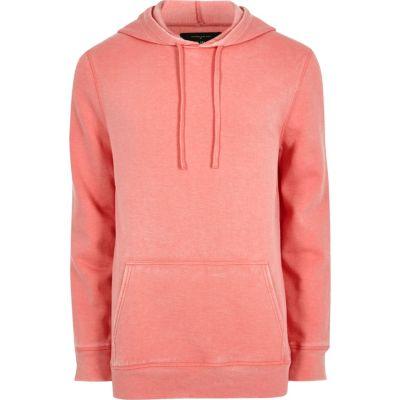 River Island Mens Burnout Jersey Hoodie