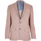 River Island Mensred Linen-blend Smart Blazer