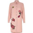 River Island Womens Rose Badge Longline Shirt Dress
