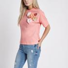 River Island Womens Petite 3d Floral Detail T-shirt