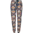 River Island Womens Boho Print Zip Trim Joggers