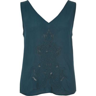 River Island Womens Cutwork Tank Top