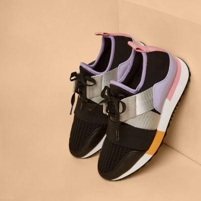 River Island Womens Colour Block Strap Runner Trainers