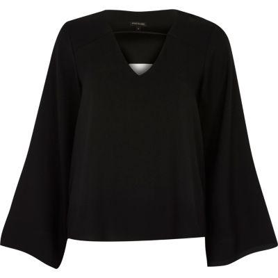 River Island Womens Twist Back Bell Sleeve Top