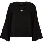 River Island Womens Twist Back Bell Sleeve Top