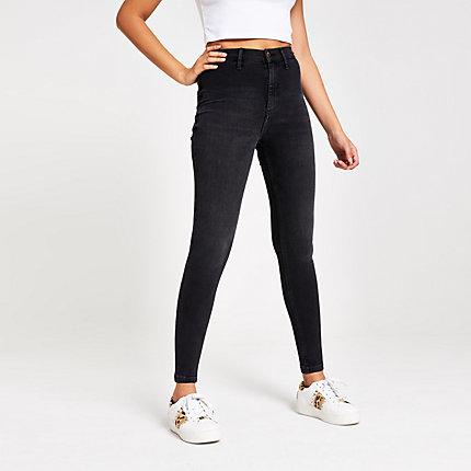River Island Womens Wash Kaia High Rise Disco Jeans