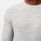 River Island Mensgrey Textured Crew Sweater