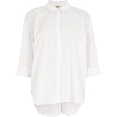 River Island Womens White Back Pleat Shirt