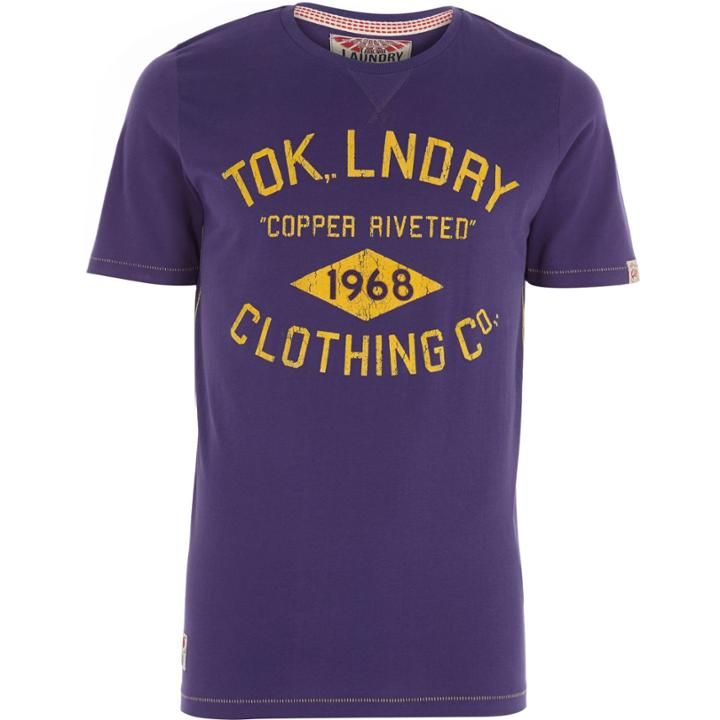 River Island Menspurple Tokyo Laundry Logo Print T-shirt