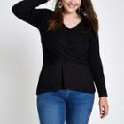River Island Womens Plus Long Sleeve Wrap Top