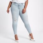 River Island Womens Plus Molly Skinny Ripped Jeggings