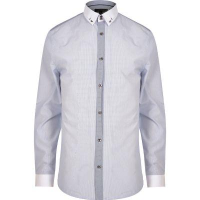 River Island Mensnavy Smart Slim Fit Shirt