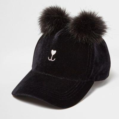 River Island Womens Pom Pom Kitty Cap