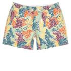 River Island Mensorange Palm Tree Print Swim Shorts