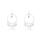 River Island Womens Silver Tone Circle Dangle Earrings