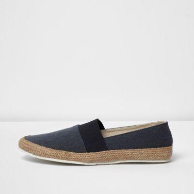 River Island Mens Slip On Espadrille Plimsolls