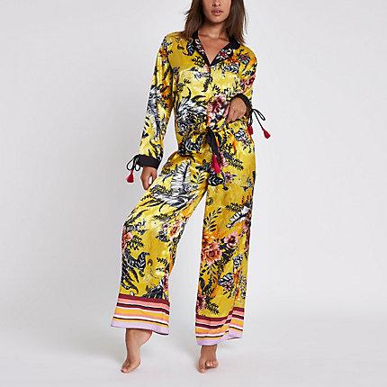 River Island Womens Floral Print Pajama Pants