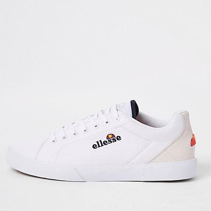 River Island Mens Ellesse White Taggia Canvas Sneakers