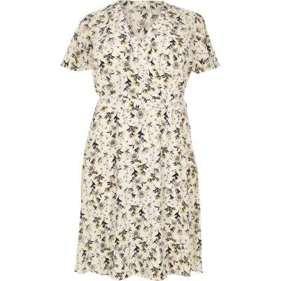 River Island Womens Ri Plus Floral Print Frill Dress