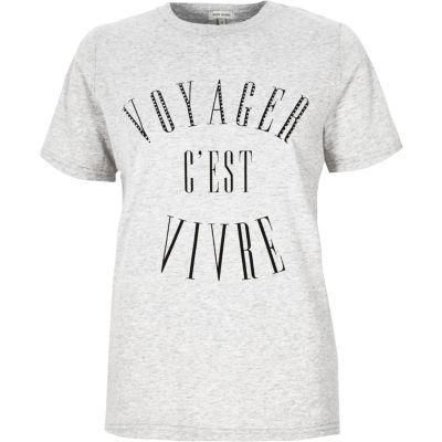 River Island Womens 'voyager' Print Studded T-shirt