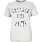 River Island Womens 'voyager' Print Studded T-shirt