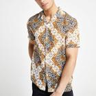 River Island Mens Leopard Print Sheer Shirt
