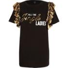 River Island Womens 'all The Jingle Ladies' Sequin T-shirt