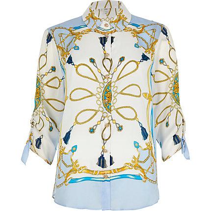 River Island Womens Petite Chain Print Shirt