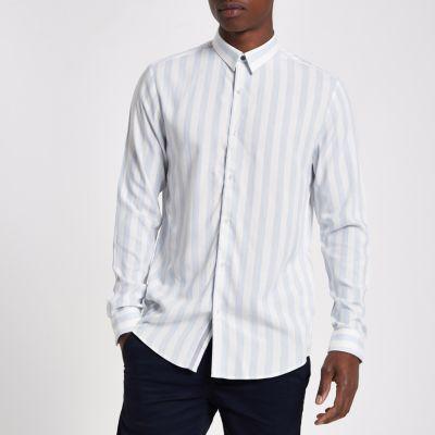 River Island Mens Slim Fit Stripe Shirt