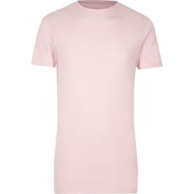 River Island Mens Muscle Fit Longline T-shirt