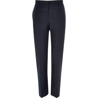 River Island Mens Wool-blend Tailored Suit Pants