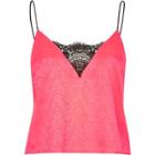 River Island Womens Bright Lace Cami Pajama Top