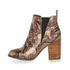 River Island Womens Snake Print Ankle Boots