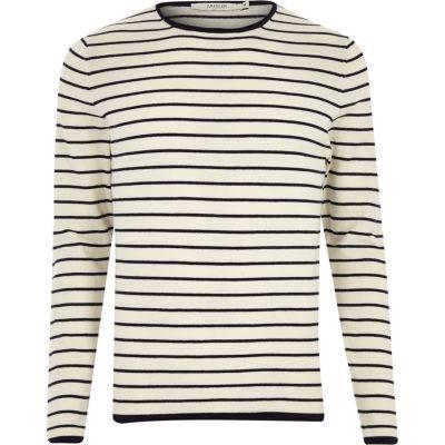 River Island Mens Jack And Jones Knit Stripe Sweater