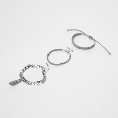 River Island Womens Silver Tone Tassel Bracelet Pack