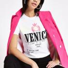 River Island Womens White 'venice' Sequin T-shirt