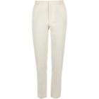 River Island Mens Off White Stretch Skinny Fit Smart Trousers