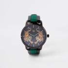River Island Mens Tiger Print Round Face Watch