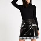 River Island Womens Boucle And Sequin Mini Skirt