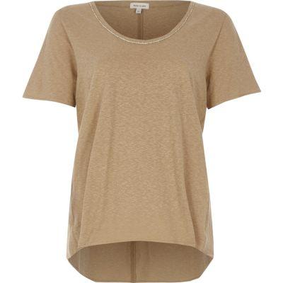 River Island Womens Chain Trim Oversized T-shirt