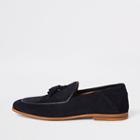 River Island Mens Suede Wasp Embroidery Loafers