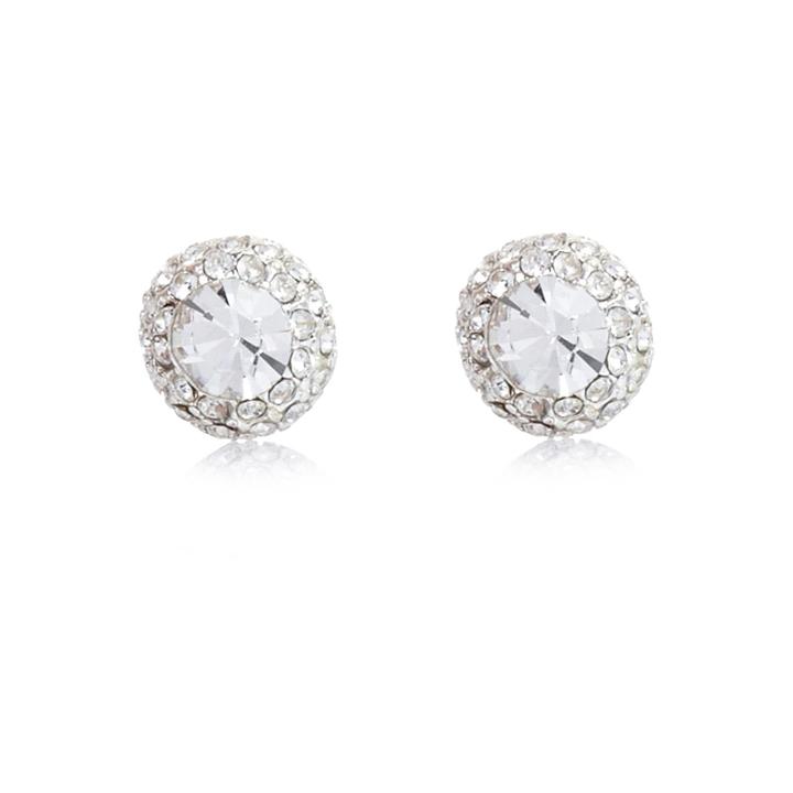 River Island Womens Silver Tone Sparkly Gem Stud Earrings