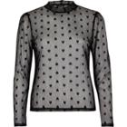 River Island Womens Love Heart Mesh Top