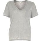 River Island Womens V-neck Burnout T-shirt