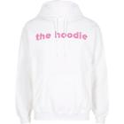 River Island Mens White Contrast Slogan Print Hoodie
